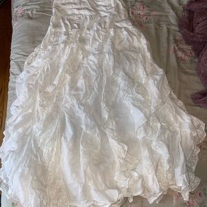 Fairy Style Long White Skirt!